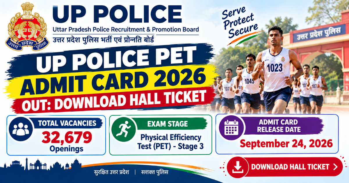 UP Police PET Admit Card 2026 Download Hall Ticket
